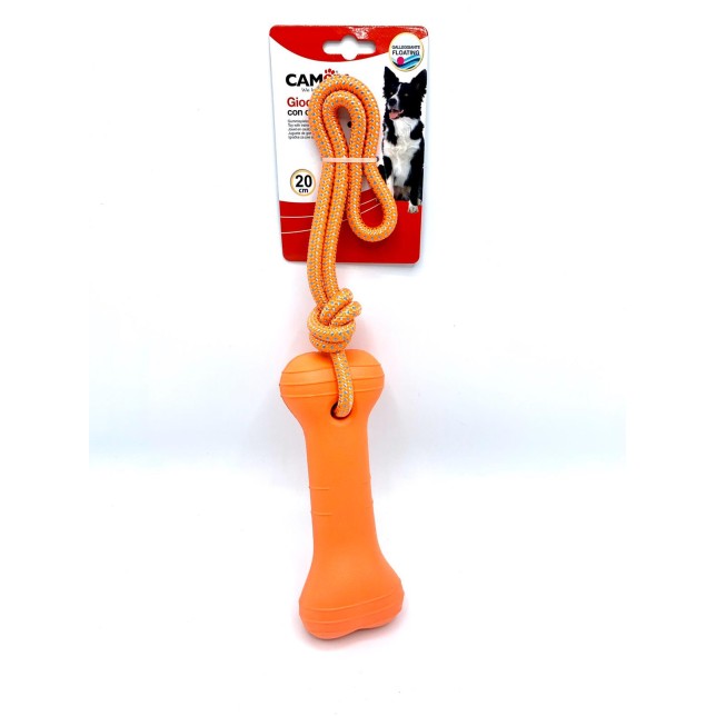 צעצוע לכלב - עצם עמידה לנשיכות עם חבל